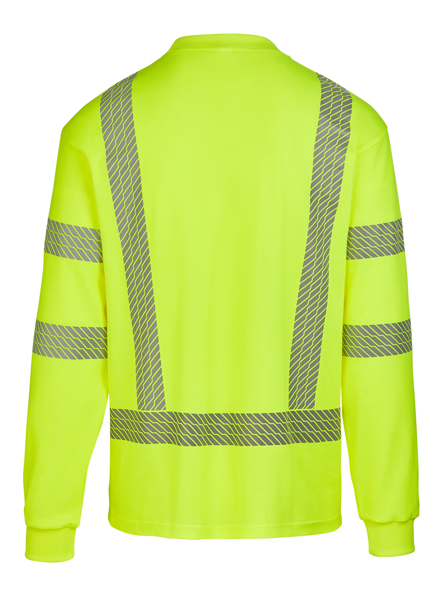 Picture of Max Apparel MAX416 Cotton Rich Class 3 Long Sleeve T-shirt, Safety Green